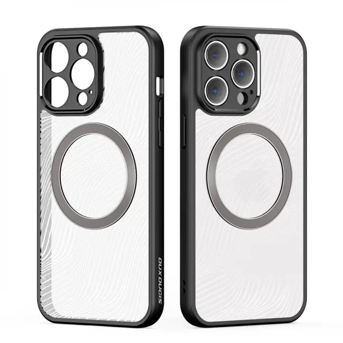 Dux Ducis iPhone 13 Pro Max Aimo Series MagSafe Premium Buzlu Sert PC-TPU Kılıf-(5775)
