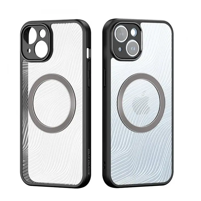 Dux Ducis iPhone 14 Plus Aimo Series MagSafe Premium Buzlu Sert PC-TPU Kılıf-(5775)