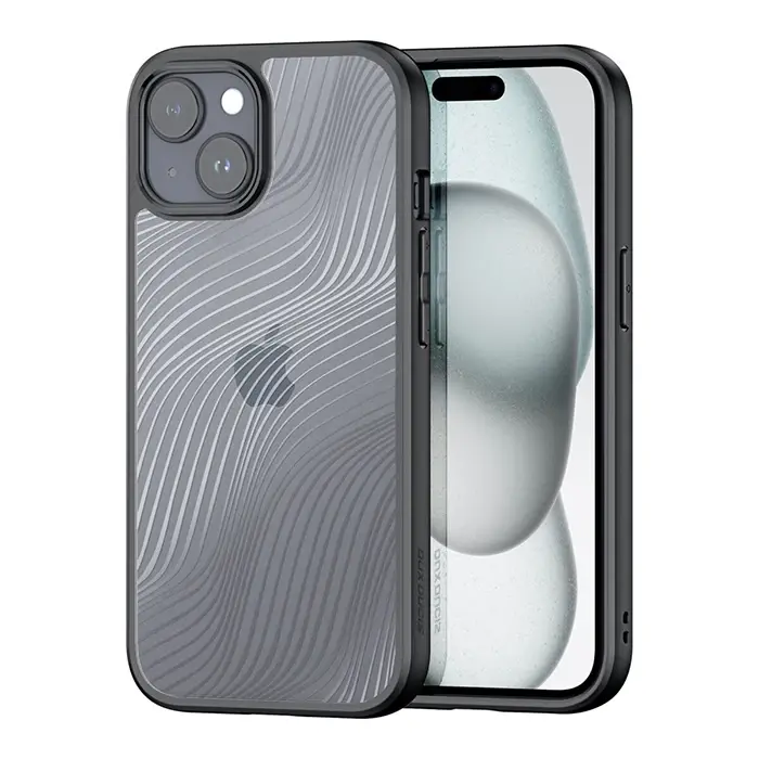 Dux Ducis iPhone 15 Plus Aimo Series Premium Buzlu Sert PC-TPU Kılıf-(5775)