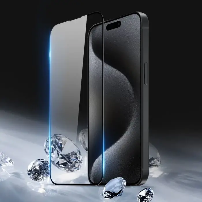 Dux Ducis iPhone 15 Pro Full Kaplama Tempered Cam Ekran Koruyucu-(5775)