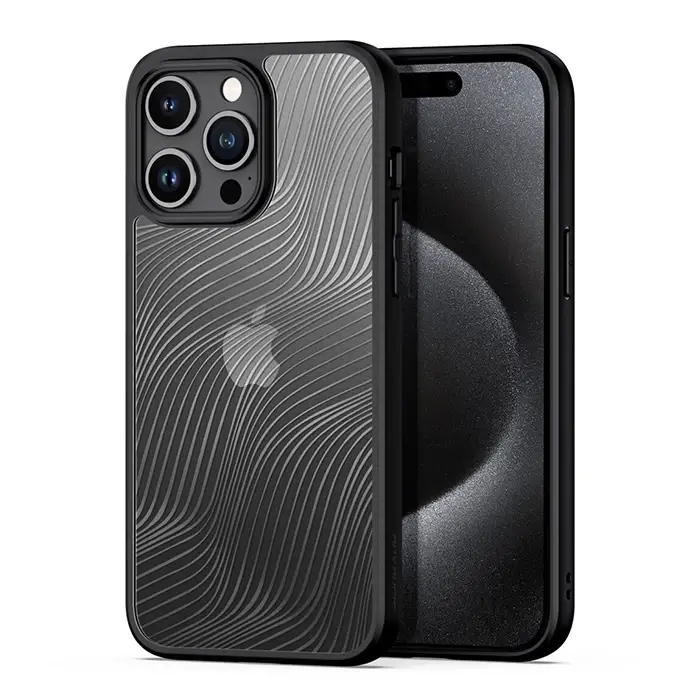 Dux Ducis iPhone 15 Pro Max Aimo Series Premium Buzlu Sert PC-TPU Kılıf-(5775)