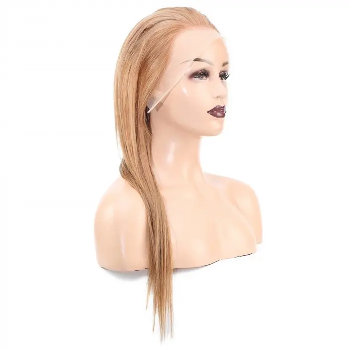 Düz Front Lace Gerçek Tül Peruk / Kumral / 60/65cm