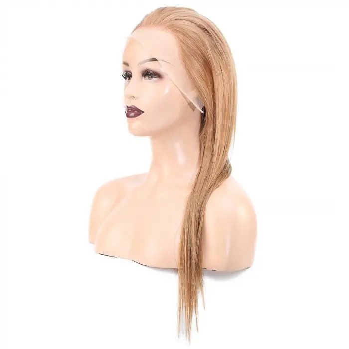 Düz Front Lace Gerçek Tül Peruk / Kumral / 60/65cm