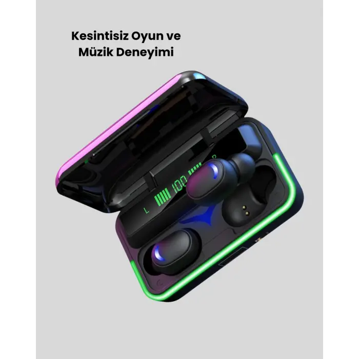 E10 Kablosuz Bluetooth Kulaklık – 3D Ses, Powerbank Şarj Kutusu