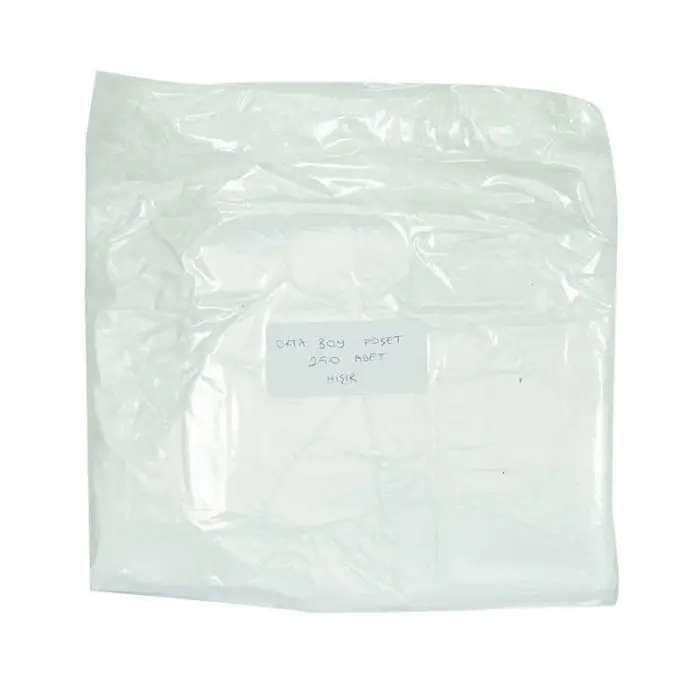 Ekonomik Orta Boy Atlet Hışır Poşet 43X25 Cm İnce Beyaz 250 Adet 1 Paket