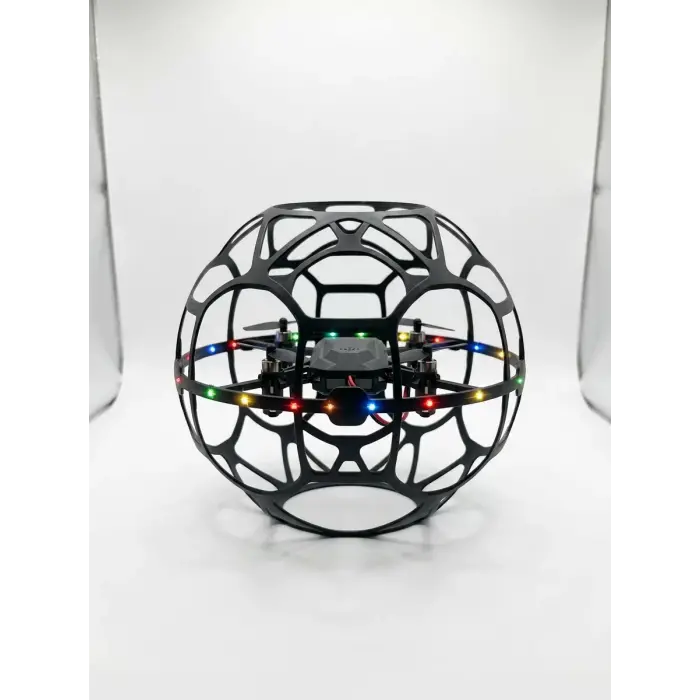 El Hareketi Kontrollü Futbol Topu Tasarımlı Drone LED Işıklı
