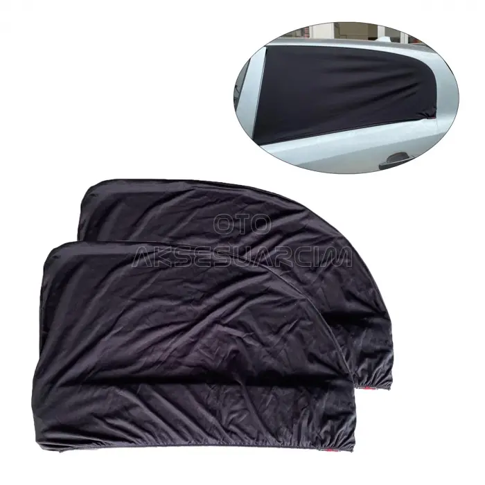 Elastik Oto Yan Cam Bebek Güneşlik Araba Perdesi Hatchback Uyumlu 2li