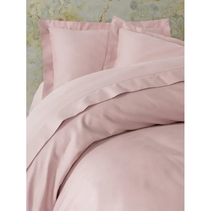 Elegant Pudra Çift Kişilik Saten Nev Takımı