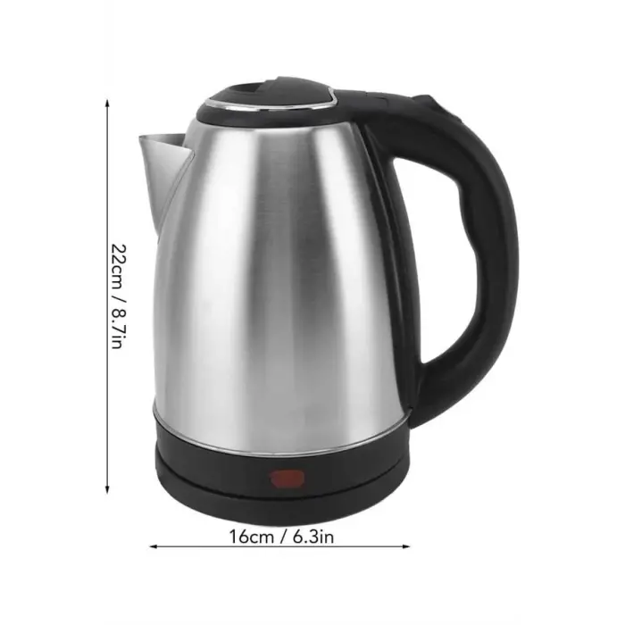 Elektrikli Paslanmaz Çelik Su Isıtcı Çelik Kettle 1.8 Lt. Uzun Ömürlü