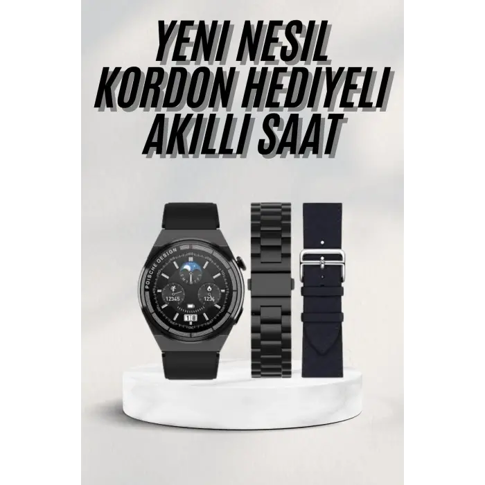 En Çok Tercih Edilen Akıllı Saat Amoled Ekran Nabız Sensörü GPS Uyumlu Adımsayar
