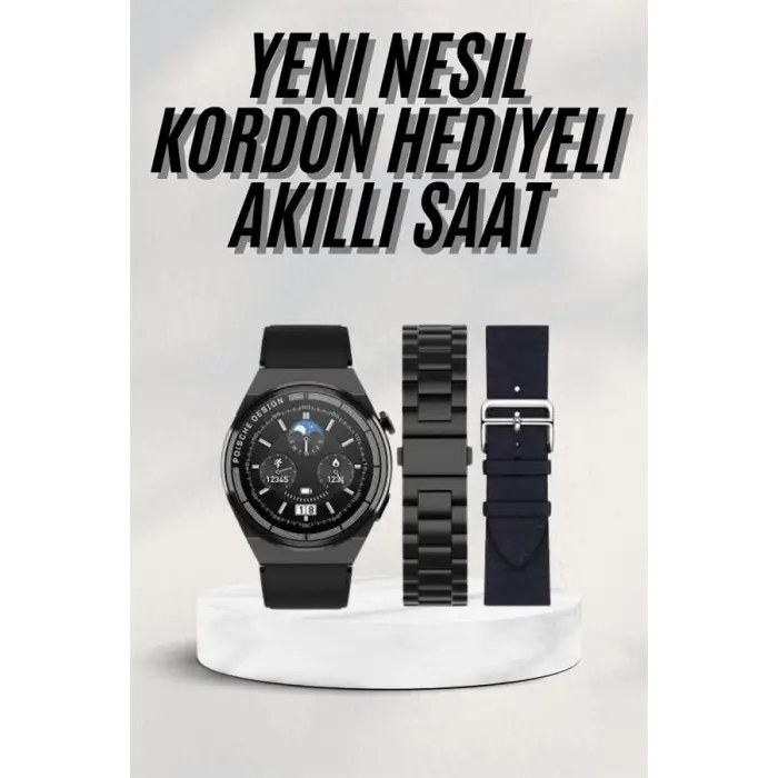En Çok Tercih Edilen Akıllı Saat Amoled Ekran Nabız Sensörü GPS Uyumlu Adımsayar