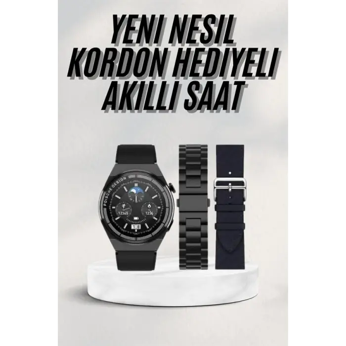 En Çok Tercih Edilen Akıllı Saat Amoled Ekran Nabız Sensörü GPS Uyumlu Adımsayar