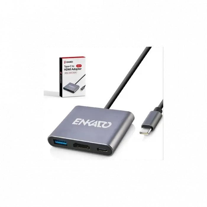 ENKADO EKD-TP43, Type-C To HDMI+PD+USB 3.0 Çevirici