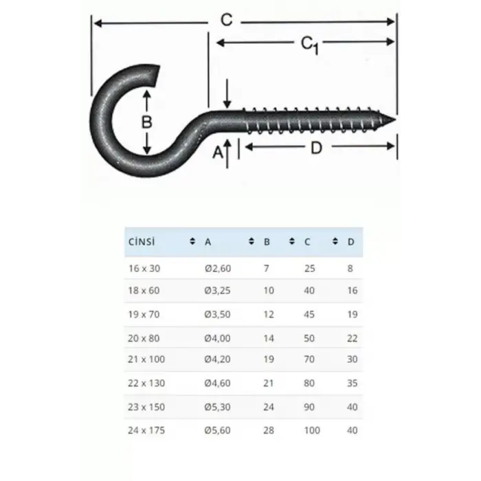 Ennalbur BA2180 21X80 Açık Piton 10 Adet