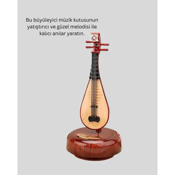 Enstrüman Figürlü Melodi Çalan Dekoratif Müzik Kutusu