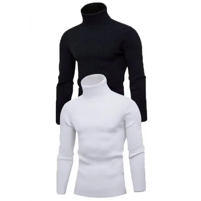 Erkek 2 Adet Kaşkorse Boğazlı Full Likralı Fitilli Slimfit Body