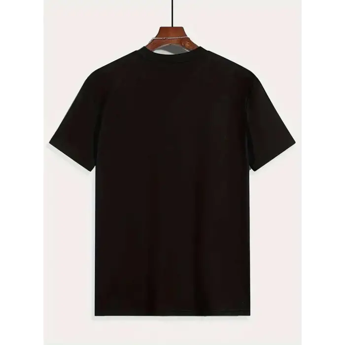 Erkek Tişört Araba Baskılı Kısa kol t-shirt - Siyah
