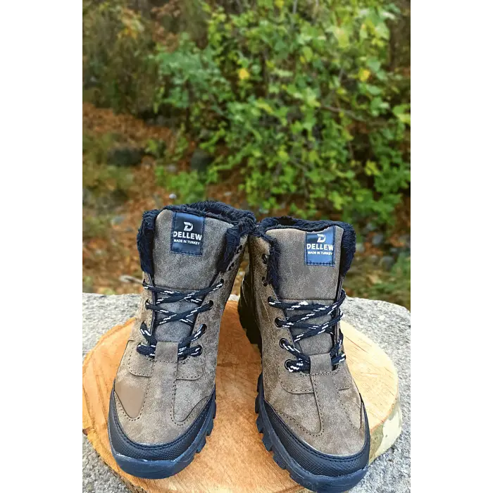 Erkek Outdoor Bot Yünlü Kahve Siyah Renk