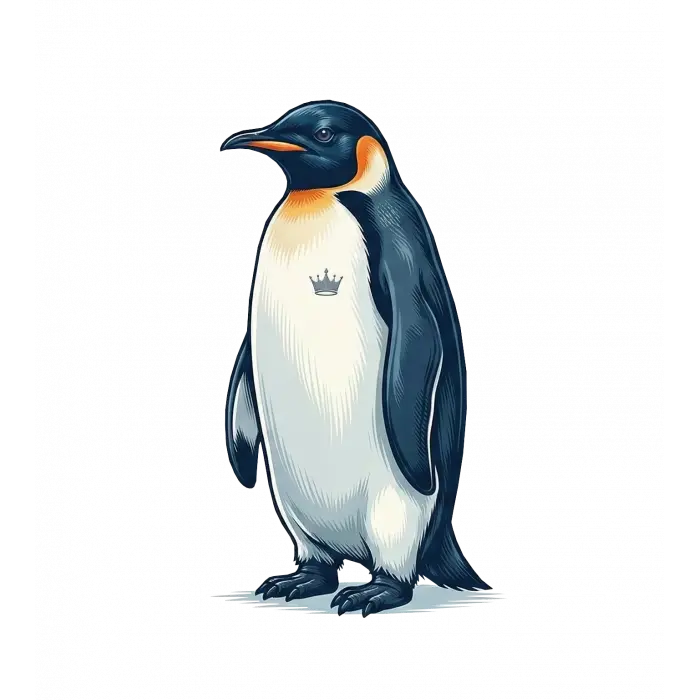 Erkek T-Shirt Penguen Baskılı Bisiklet Yaka Kısa kol yazlık Tişört - Siyah