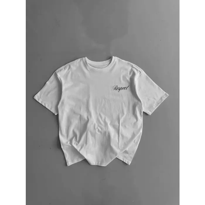 Erkek Baskılı T-Shirt Kısa Kol Bisiklet Yaka Regular Fit Yazlık Tişört -  Beyaz