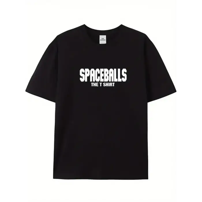 Erkek Baskılı T-Shirt Kısa Kol Bisiklet Yaka Regular Fit Rahat Kalıp Tişört - Siyah