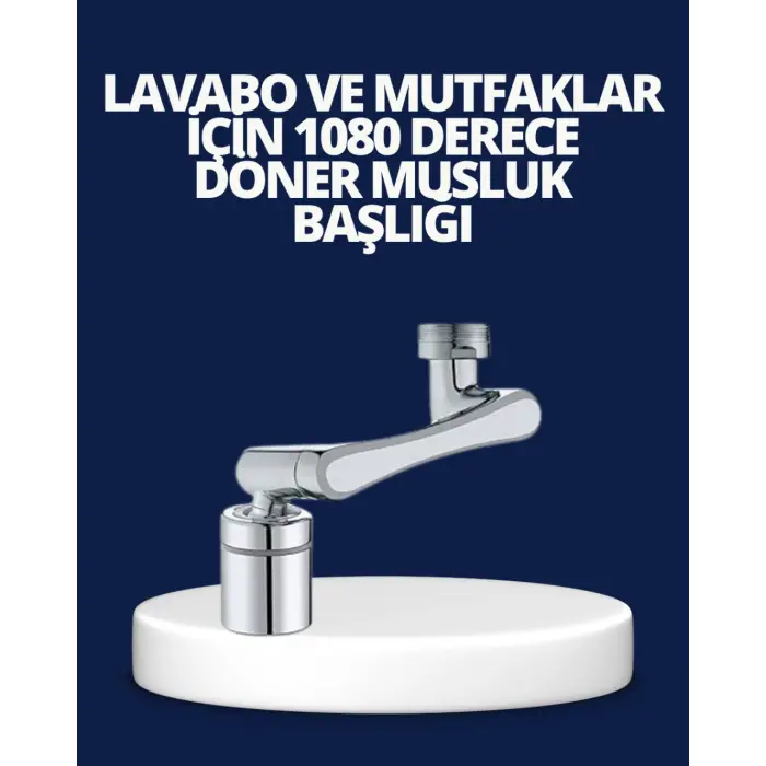 Esnek 1080° Musluk Başlığı 3 Eklemli Hareketli Su Modlu Labo Aparatı