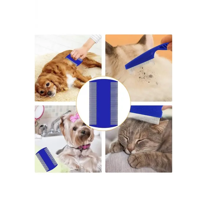 Evcil Hayvan Tarak Seti 4lü Bit Tarağı Ked Köpek Tüyüne Uygun
