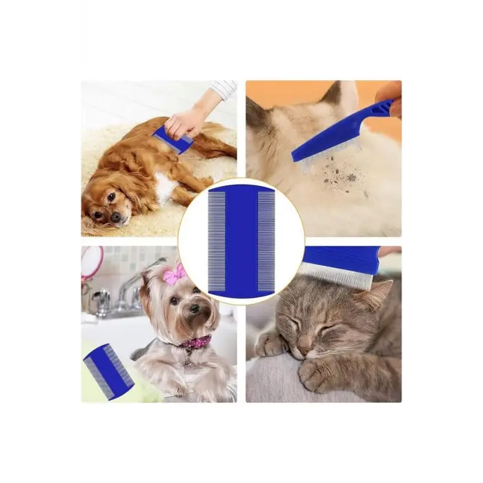 Evcil Hayvan Tarak Seti 4lü Bit Tarağı Ked Köpek Tüyüne Uygun