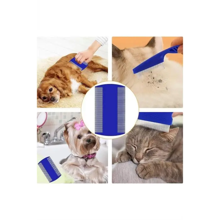 Evcil Hayvan Tarak Seti 4lü Bit Tarağı Ked Köpek Tüyüne Uygun