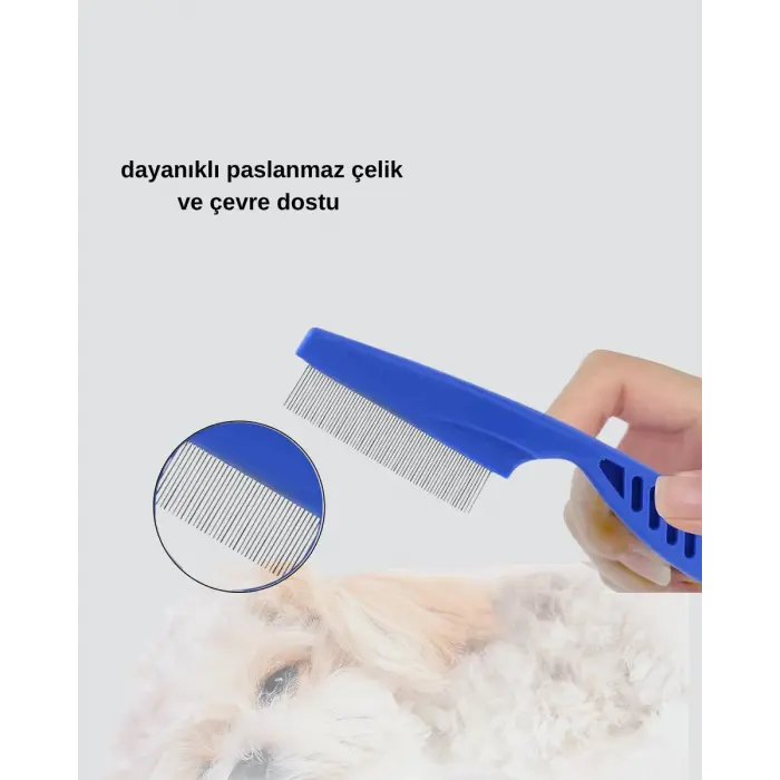 Evcil Hayvan Tüy Bakım Seti – 4’lü Paslanmaz Çelik ve Eco Plastik Kolay Temizlenebilir ve Dayanıklı