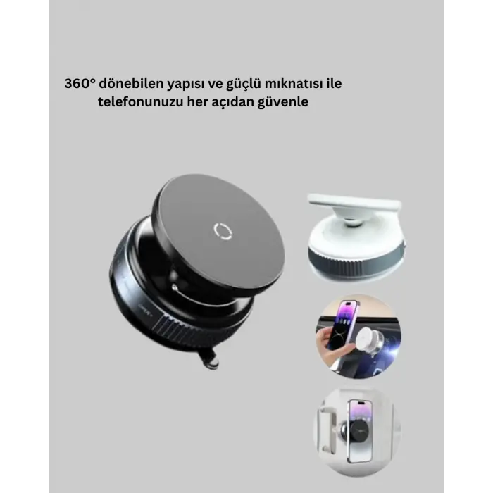 Evrensel Manyetik Araç Telefon Tutucu 360° Döner Başlık
