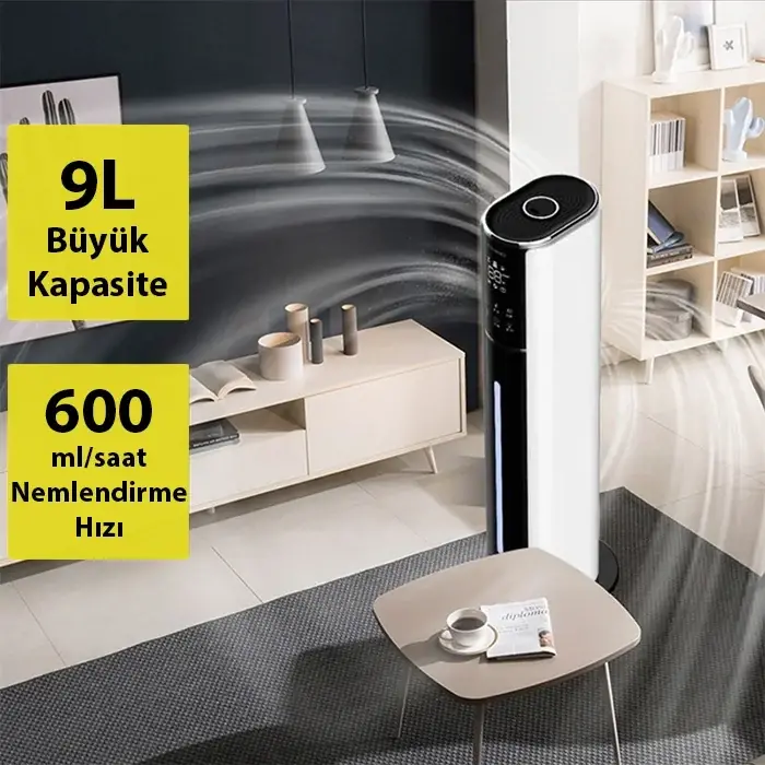 EZERE AquaPure MNS-A09 Ultrasonik Hava Nemlendirici-(5775)