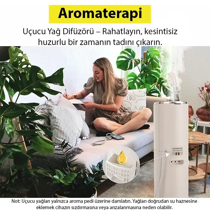 EZERE AquaPure MNS-A09 Ultrasonik Hava Nemlendirici-(5775)