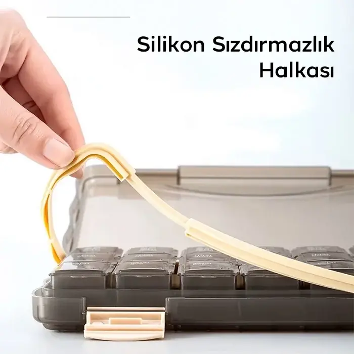EZERE Haftalık Ilaç Kutusu | 7 Günlük | 28 Gözlü Haftalık Ilaç Kutusu-(5775)