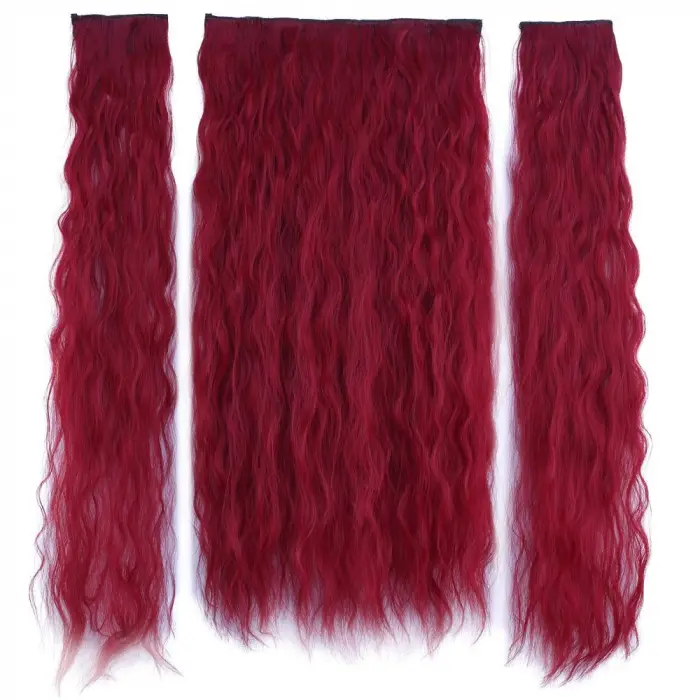 Fiber Sen Kabarık Daalı Yarım Ay + 2 Yan Çıt Çıt / Kızıl