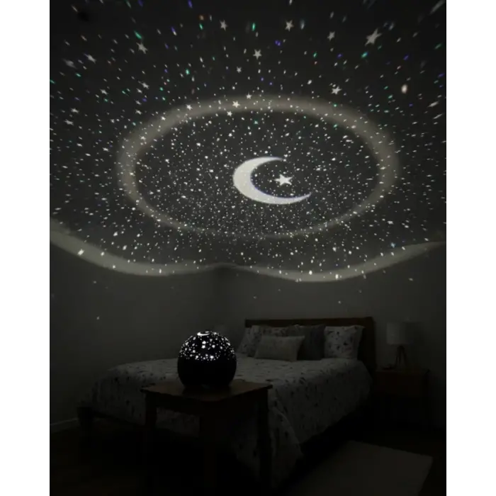 Fişli Yıldız Projektör Gece Lambası Müzikli