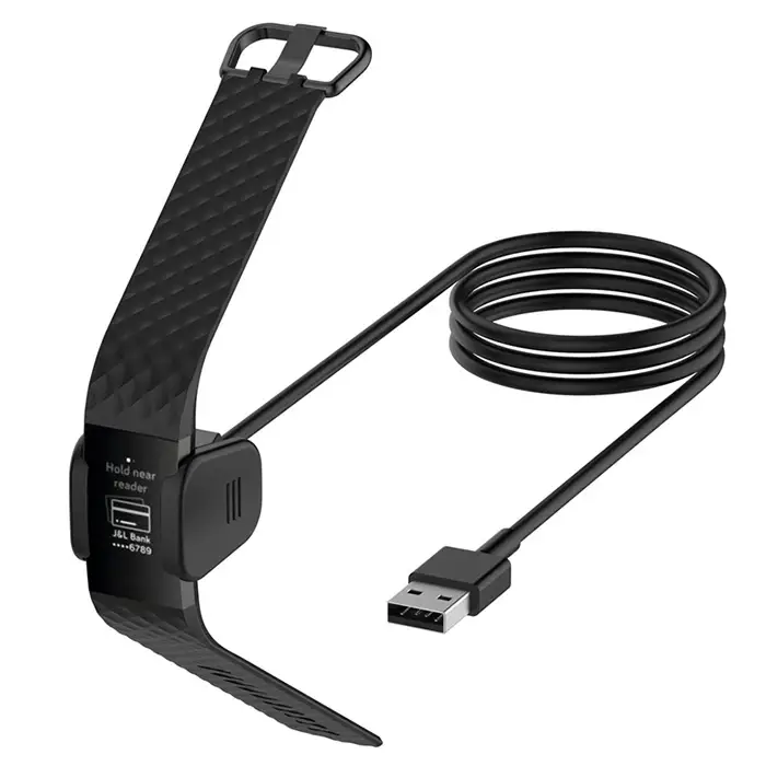 Fitbit Charge 4 Usb Şarj Aleti Şarj Kablosu Cihaz Kiti-(5775)