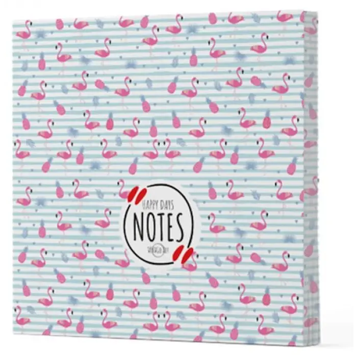 Flamingo 4 - Çizgisiz Yan Boyamalı Defter