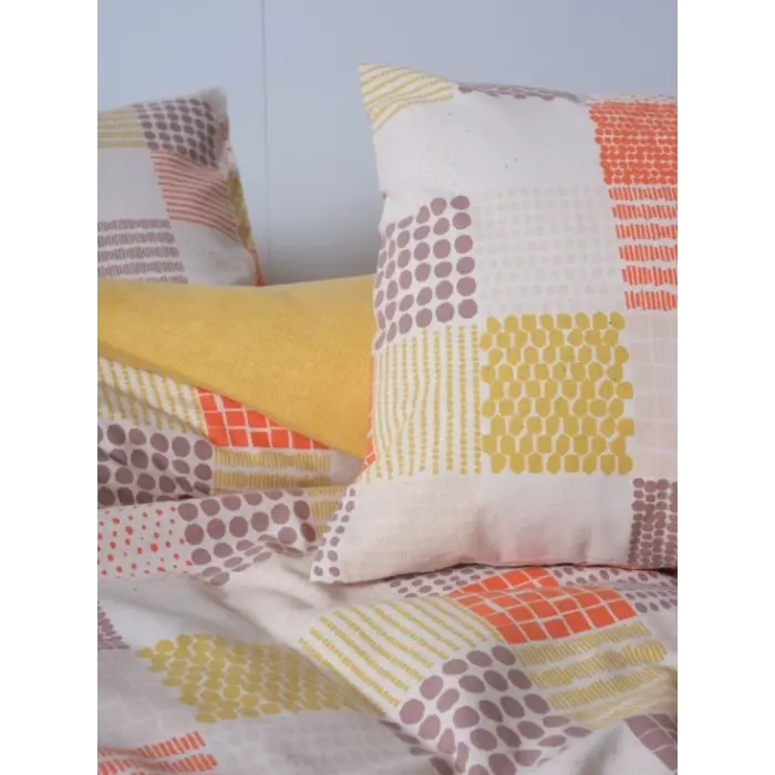 Flanel Nev Takımı Çift Kişilik Palm Hardal