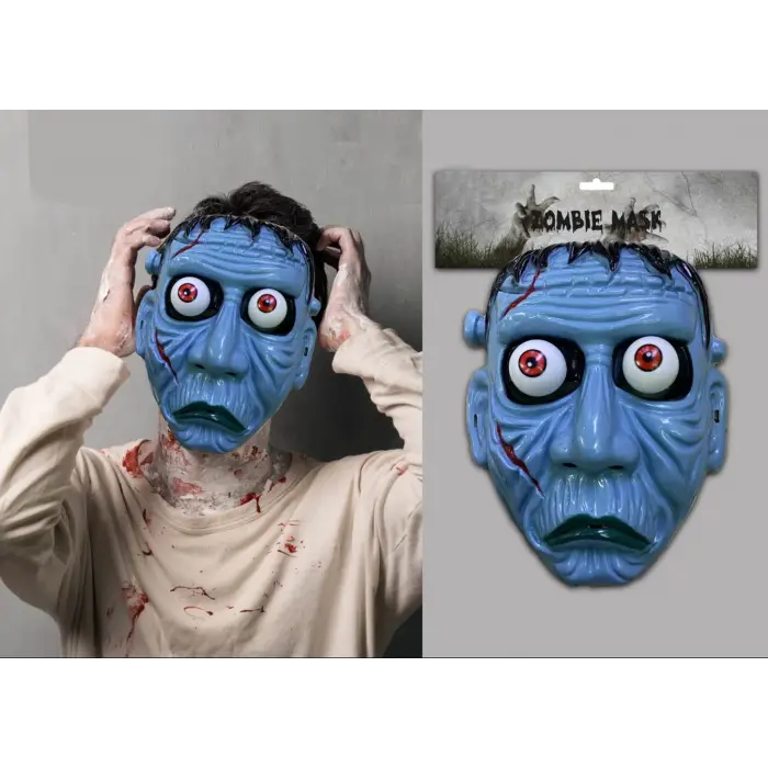 Frankenstein Temalı Sallanan Oynar Gözlü Maske Bx40