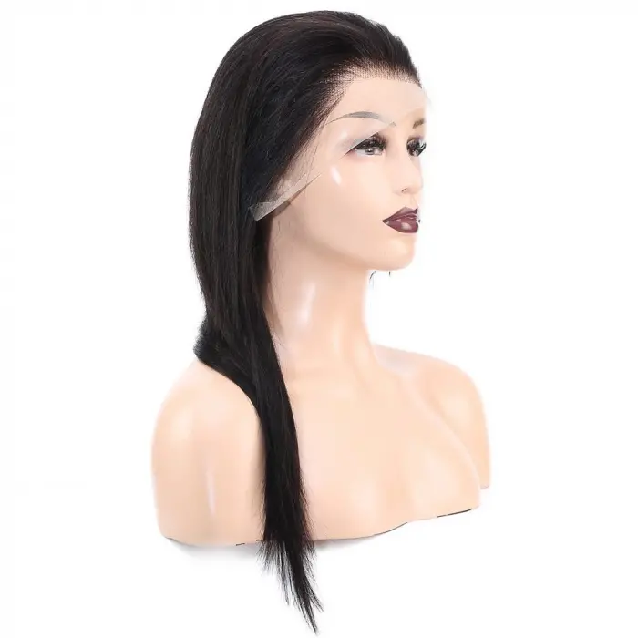 Front Lace Gerçek Tül Peruk Düz / Doğal / 55/60cm