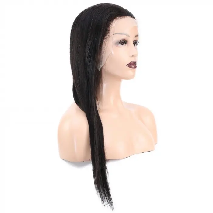 Front Lace Gerçek Tül Peruk Düz / Doğal / 60/65cm