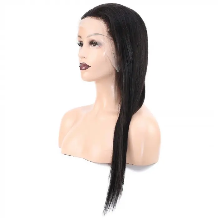Front Lace Gerçek Tül Peruk Düz / Doğal / 60/65cm
