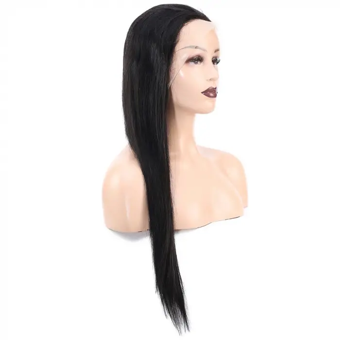 Front Lace Gerçek Tül Peruk Düz / Doğal / 65/70cm
