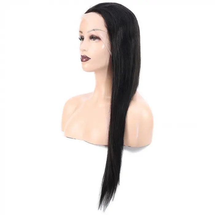 Front Lace Gerçek Tül Peruk Düz / Doğal / 65/70cm