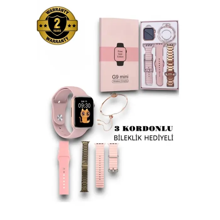 G9 Mini Gold Yetişkin 41MM Kadın Akıllı Saat