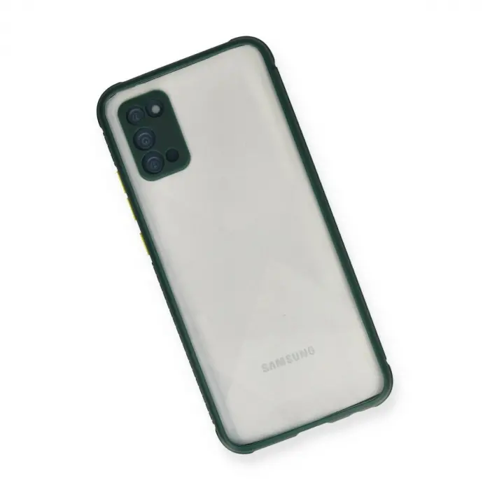 Galaxy A02s Kılıf Miami Şeffaf  - Koyu Yeşil