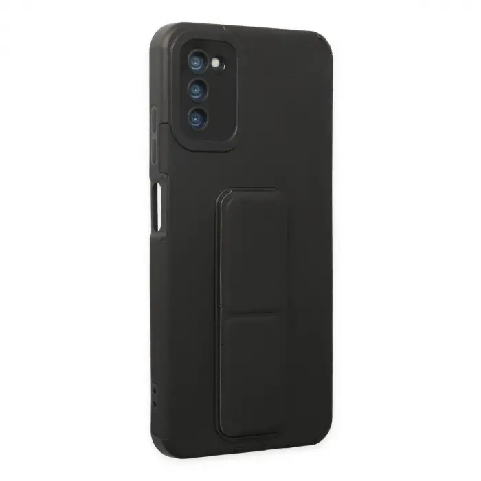 Galaxy A03s Kılıf Mega Standlı  - Siyah