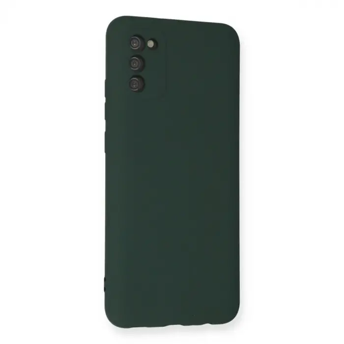 Galaxy A03s Kılıf Nano İçi Kadife  - Koyu Yeşil