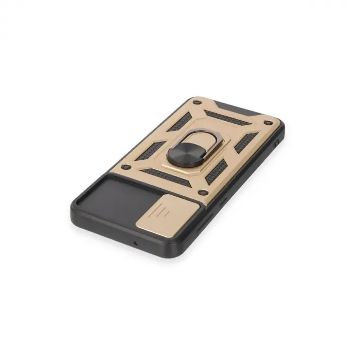 Galaxy A04e Kılıf Pars Lens Yüzüklü  - Gold